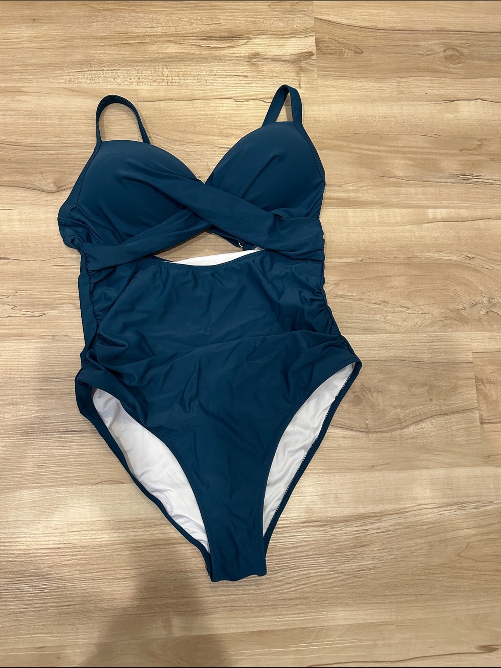 Women’s Teal One-Piece Twist Front Swimsuit